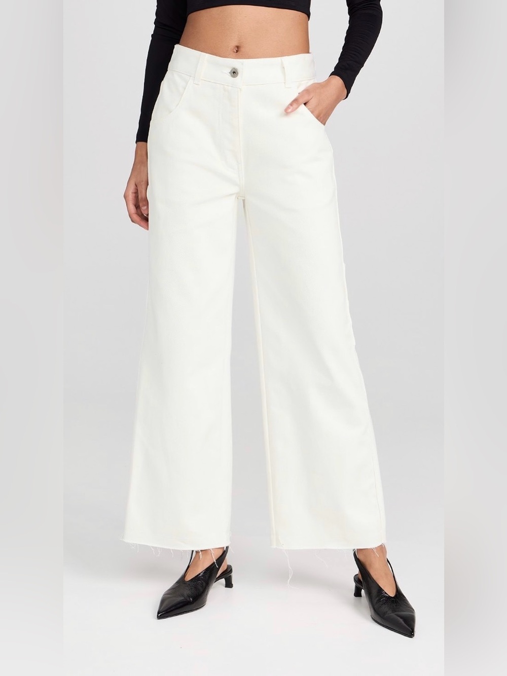 Interior ‘The Clarice’ Denim Pants in White size 2